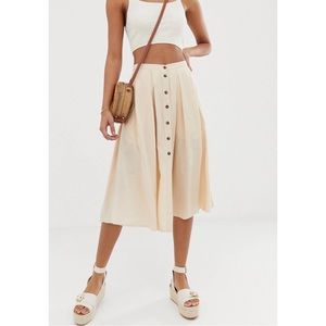 NWT ASOS button front midi skirt